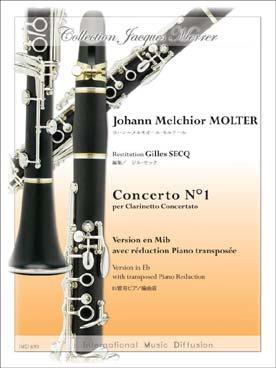 Illustration de Concerto N° 1 pour clarinette en Mi b avec réduction piano transposée