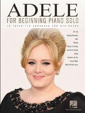 Illustration adele for beginning piano solo