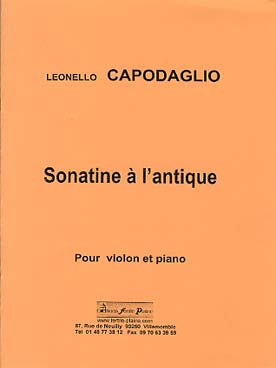 Illustration capodaglio sonatine a l'antique