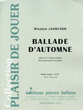 Illustration de Ballade d'automne pour percussion et piano