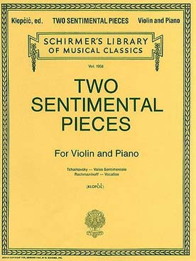 Illustration de 2 SENTIMENTAL PIECES : Valse sentimentale de Tchaikovsky et Vocalise de Rachmaninov