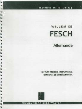 Illustration de Allemande (conducteur et 34 parties pour ensemble flexible 5 instruments)