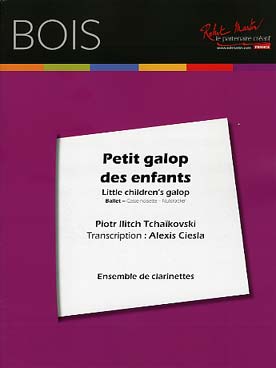 Illustration de Petit galop des enfants de Casse Noisette pour ensemble de clarinettes avec piano, basse et batterie en option