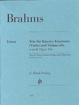 Illustration de Trio op. 114 en la m pour clarinette (ou alto), violoncelle et piano