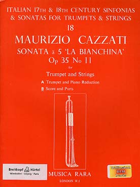 Illustration de Sonata à 5 "La Bianchina" op. 35/11 pour trompette, 2 violons, alto et basse continue