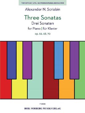 Illustration scriabine three sonatas op. 66, 68, 70