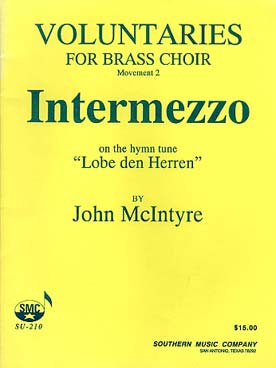 Illustration de Intermezzo on the hymn tune "Lobe den Herren" pour ensemble de cuivres