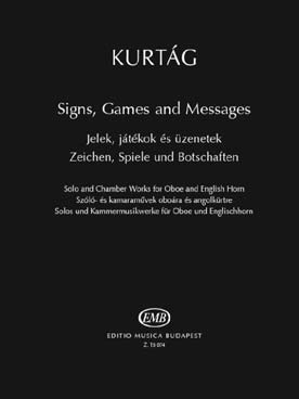 Illustration de Signs, games and messages pour hautbois (ou cor anglais) et orchestre de chambre - Playing score