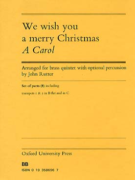 Illustration de We Wish you a merry Christmas, A Carol pour quintette de cuivres avec percussion en option