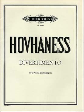 Illustration de Divertimento pour 4 clarinettes ou cor, hautbois, clarinette et basson