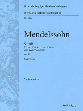Illustration de Octuor op. 20 pour 4 violons, 2 altos et 2 violoncelles