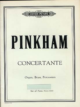 Illustration de Concertante pour orgue, 2 trompettes,  trombone ténor, trombone basse et percussions (C+P)  