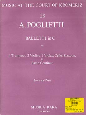 Illustration de Balletti en do M pour 4 trompettes, 2 violons, 2 altos, violoncelle, basson et basse continue