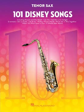 Illustration de 101 DISNEY SONGS pour saxophone ténor    