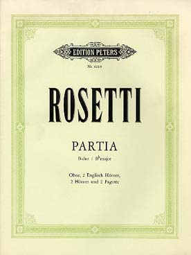 Illustration de Partia pour hautbois, 2 cor anglais, 2 cors et 2 bassons