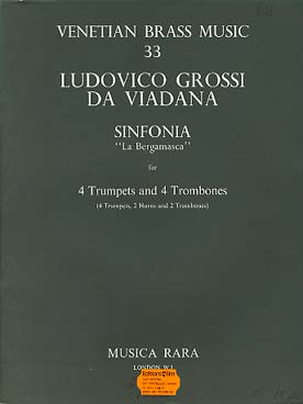 Illustration de Sinfonia "La Bergamasca" pour 4 trompettes et 4 trombones (ou 4 trompettes, 2 cors et 2 trombones)
