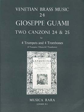 Illustration de 2 Canzoni N° 24 & 25 pour 4 trompettes et 4 trombones