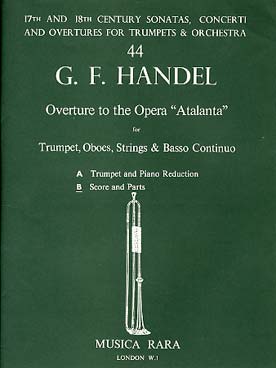 Illustration de Ouverture de l'opéra "Atalanta" pour  trompette, hautbois, cordes et basse continue