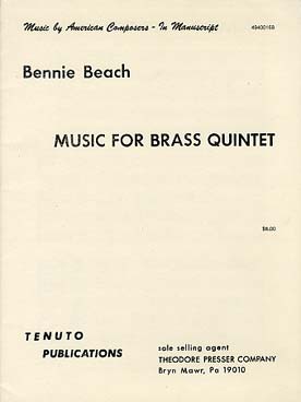 Illustration beach music for brass quintet