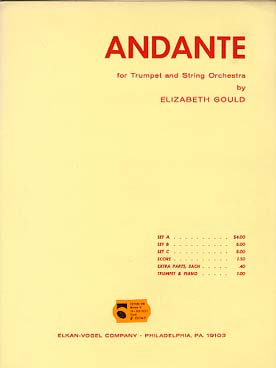 Illustration de Andante pour trompette et orchestre à  cordes, réd. piano   