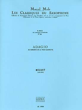 Illustration de Adagio du Concerto pour clarinette
