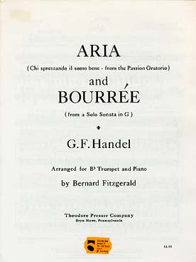 Illustration de Aria et bourrée de la Sonate en sol Maj    