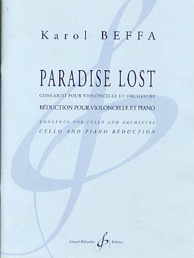 Illustration de Paradise lost pour violoncelle et orchestre, réd. piano