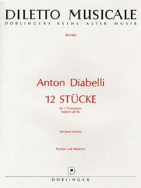 Illustration de 12 Pièces pour 3 trompettes et timbales ad lib.