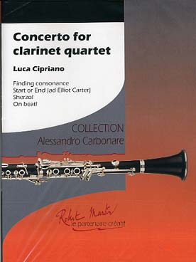 Illustration de Concerto for clarinet quartet