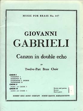 Illustration de Canzon in double echo pour 12 cuivres