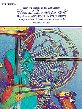 Illustration de CLASSICAL QUARTETS FOR ALL, du baroque au 20e siècle (tr. W. Ryden) : Schubert, Schubert, Byrd, Joplin, Moussorgsky...