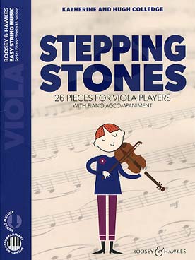 Illustration de Stepping stones (1er livre) : 26 pièces, nouvelle édition avec accompagnement piano + lien de téléchargement audio