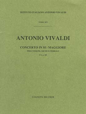Illustration vivaldi concerto rv 524 en si b cond.