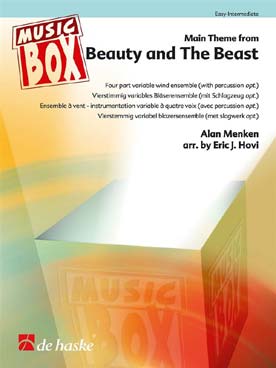 Illustration de Beauty and the beast pour ensemble à vents à 4 voix (instrumentation variable et percussion)