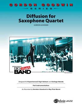 Illustration de Diffusion for saxophone quartet for full orchestra