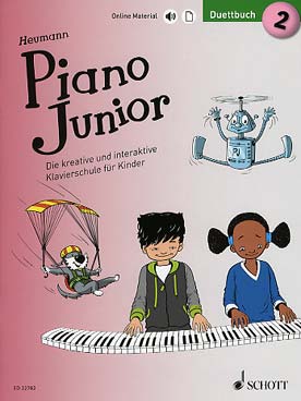 Illustration de Piano Junior avec lien de téléchargement (texte en allemand) - Duettbuch Vol. 2