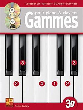 Illustration de Gammes Improvisation Clavier 3D avec CD et DVD