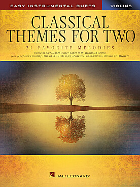 Illustration de CLASSICAL THEMES for two violins : 24 favorite melodies