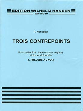 Illustration de Trois Contrepoints N° 1 Prélude à 2 voix pour hautbois et violoncelle