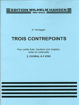 Illustration de Trois Contrepoints N° 2 Choral à 3 voix pour cor anglais, violon et violoncelle