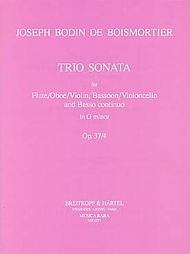 Illustration de Sonate en trio op. 37/4 pour flûte (hautbois, violon), basson (violoncelle) et basse continue