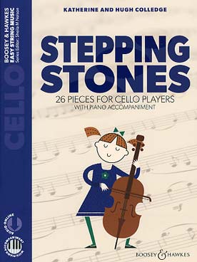 Illustration de Stepping stones (1er livre) : 26 pièces, nouvelle édition avec accompagnement piano + lien de téléchargement audio