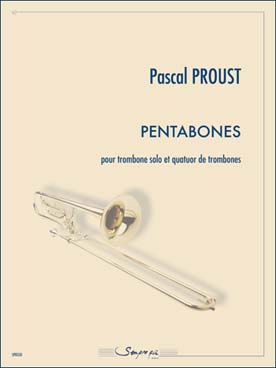 Illustration de Pentabones pour trombone solo et quatuor de trombones