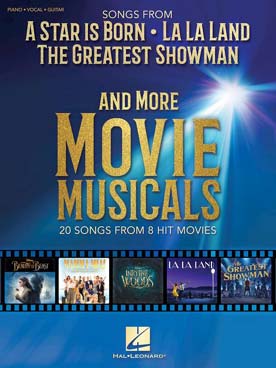 Illustration de SONGS FROM ... AND MORE MOVIE MUSICALS : A star is born, La La Land, The Greatest Showman ... (P/V/G)