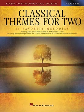 Illustration classical themes for two flutes