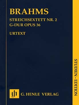 Illustration de Sextuor à cordes N° 2 op. 36 en sol M (2 violons, 2 altos et 2 violoncelles)