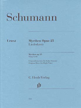 Illustration de Myrthen op. 25, song cycle high voice