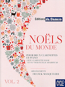 Illustration de NOËLS DU MONDE - Vol. 2 : pour 2 clarinettes et piano (clarinette basse ou cello ad lib.)