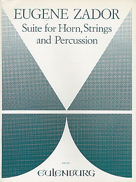 Illustration de Suite pour cor, cordes et percussion, réd. piano
