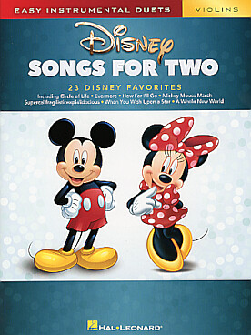 Illustration disney songs for two violons